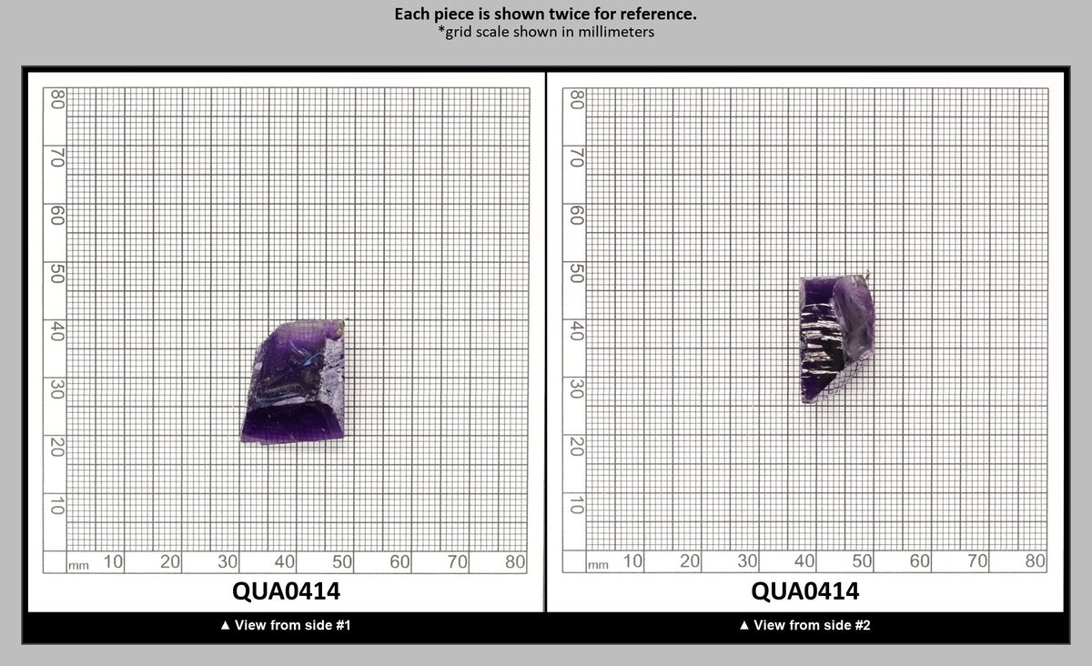 Medium Amethyst Hydrothermal Synthetic Quartz - Lab Created Faceting Rough : QUA0414