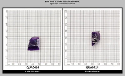 Medium Amethyst Hydrothermal Synthetic Quartz - Lab Created Faceting Rough : QUA0414