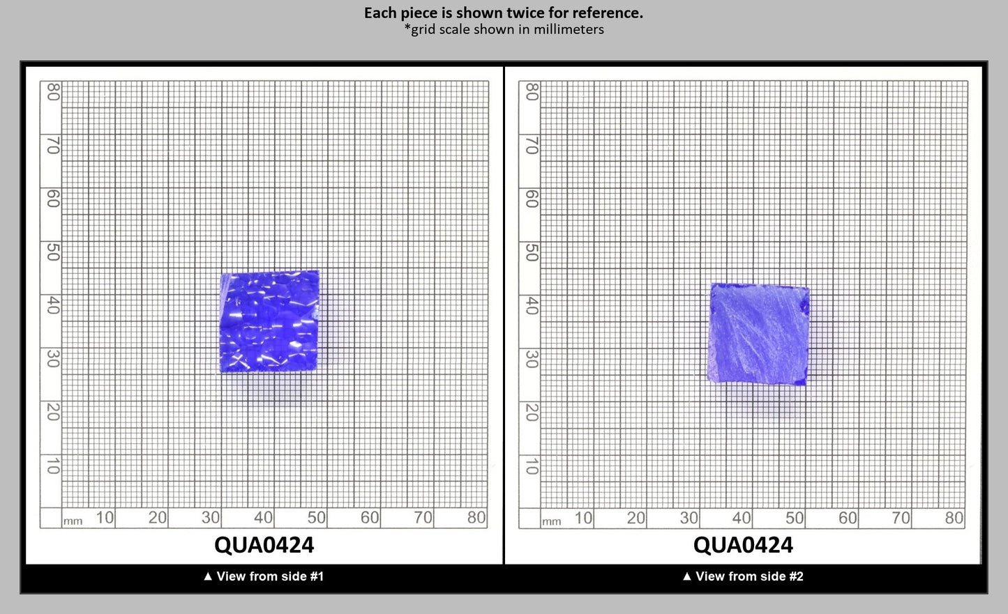 Cobalt Blue Hydrothermal Synthetic Quartz - Lab Created Faceting Rough : QUA0424