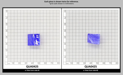 Cobalt Blue Hydrothermal Synthetic Quartz - Lab Created Faceting Rough : QUA0425
