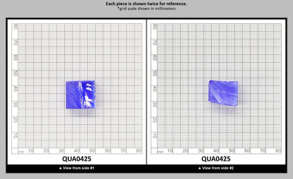 Cobalt Blue Hydrothermal Synthetic Quartz - Lab Created Faceting Rough : QUA0425