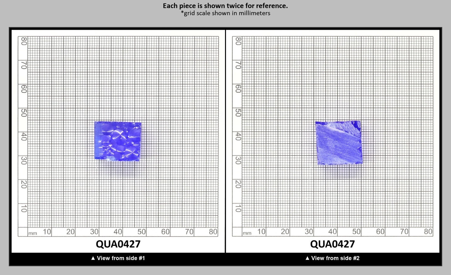 Cobalt Blue Hydrothermal Synthetic Quartz - Lab Created Faceting Rough : QUA0427