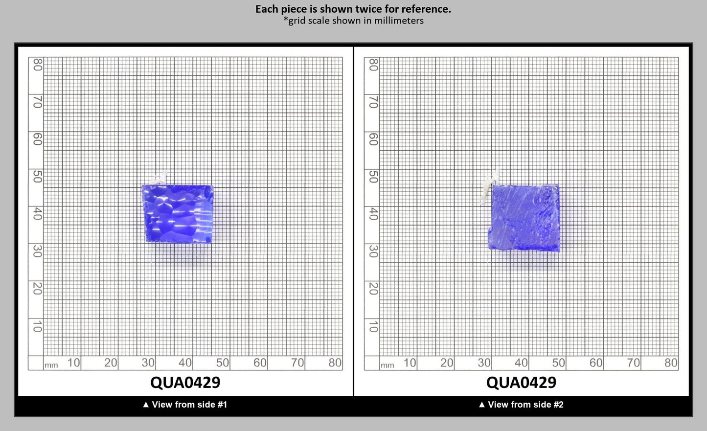 Cobalt Blue Hydrothermal Synthetic Quartz - Lab Created Faceting Rough : QUA0429