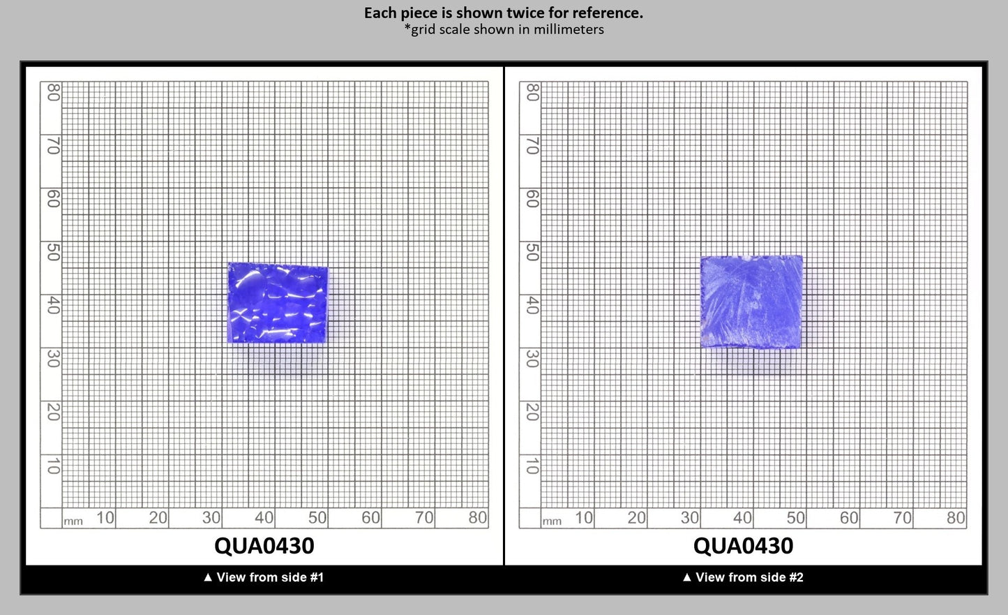 Cobalt Blue Hydrothermal Synthetic Quartz - Lab Created Faceting Rough : QUA0430
