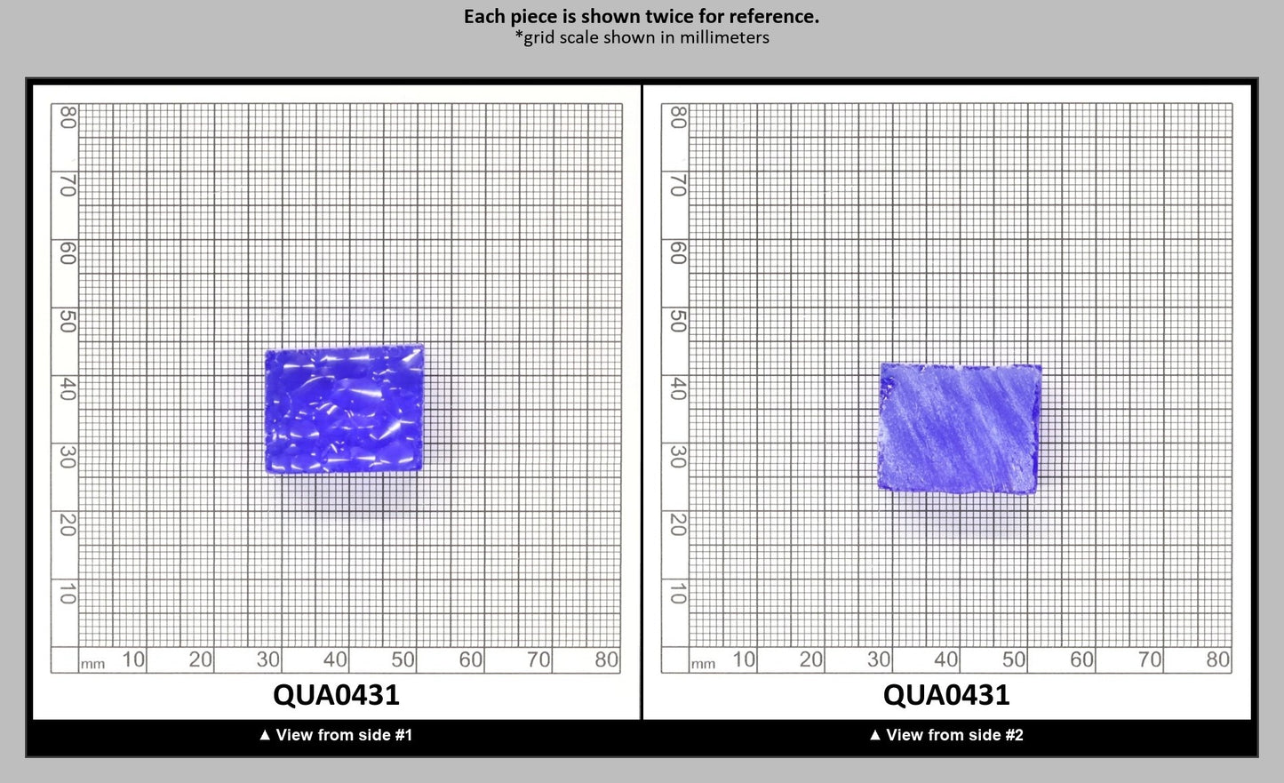 Cobalt Blue Hydrothermal Synthetic Quartz - Lab Created Faceting Rough : QUA0431