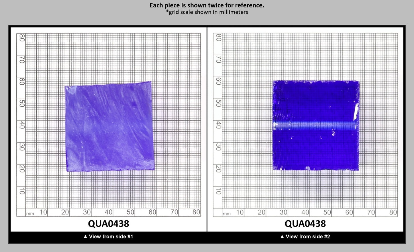 Cobalt Blue Hydrothermal Synthetic Quartz - Lab Created Faceting Rough : QUA0438