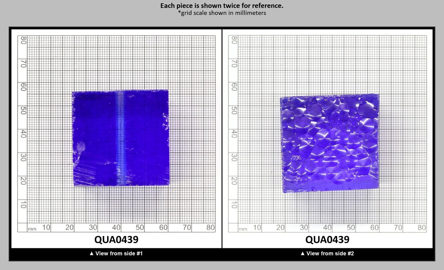 Cobalt Blue Hydrothermal Synthetic Quartz - Lab Created Faceting Rough : QUA0439