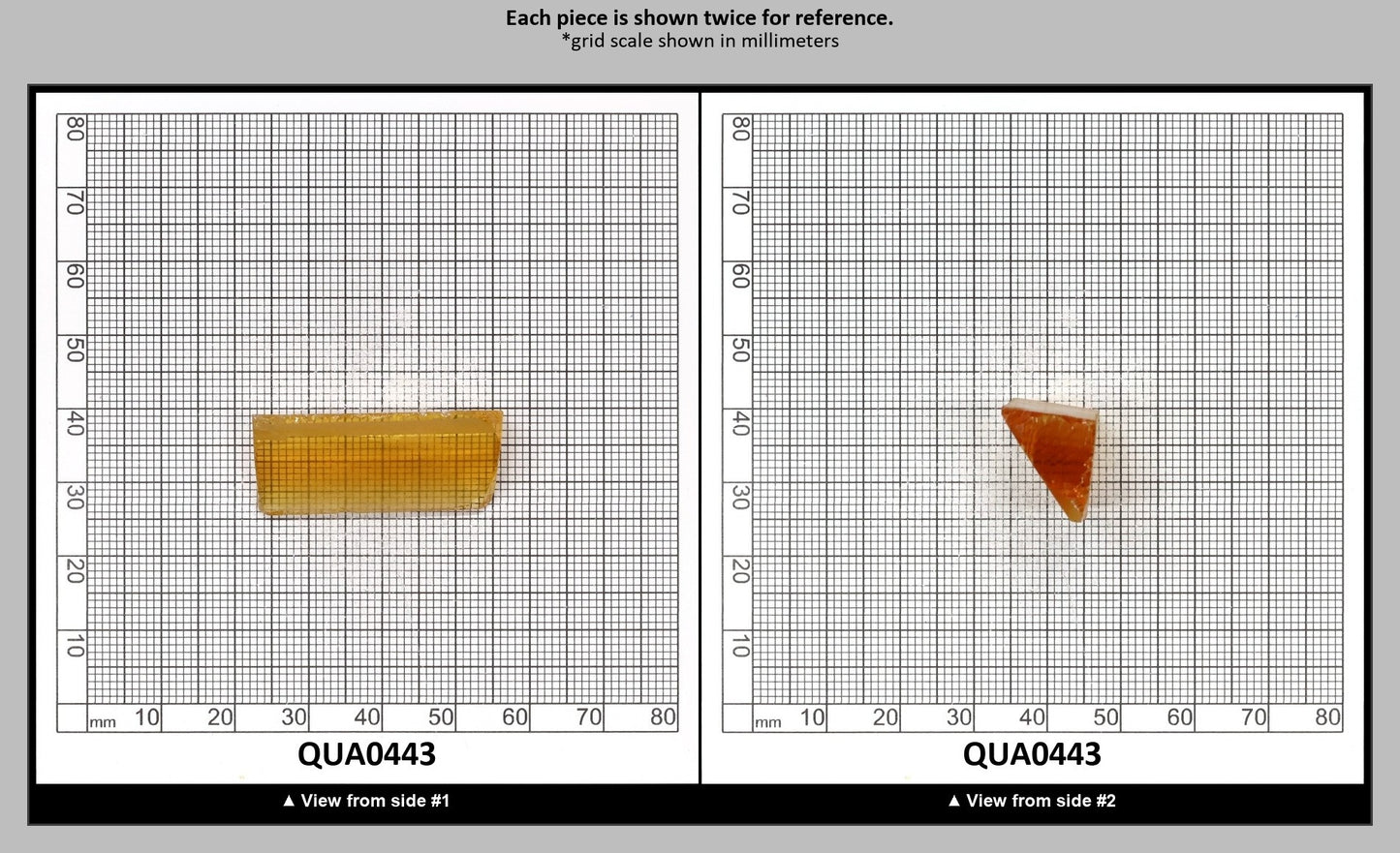 Citrine Hydrothermal Synthetic Quartz - Lab Created Faceting Rough : QUA0443