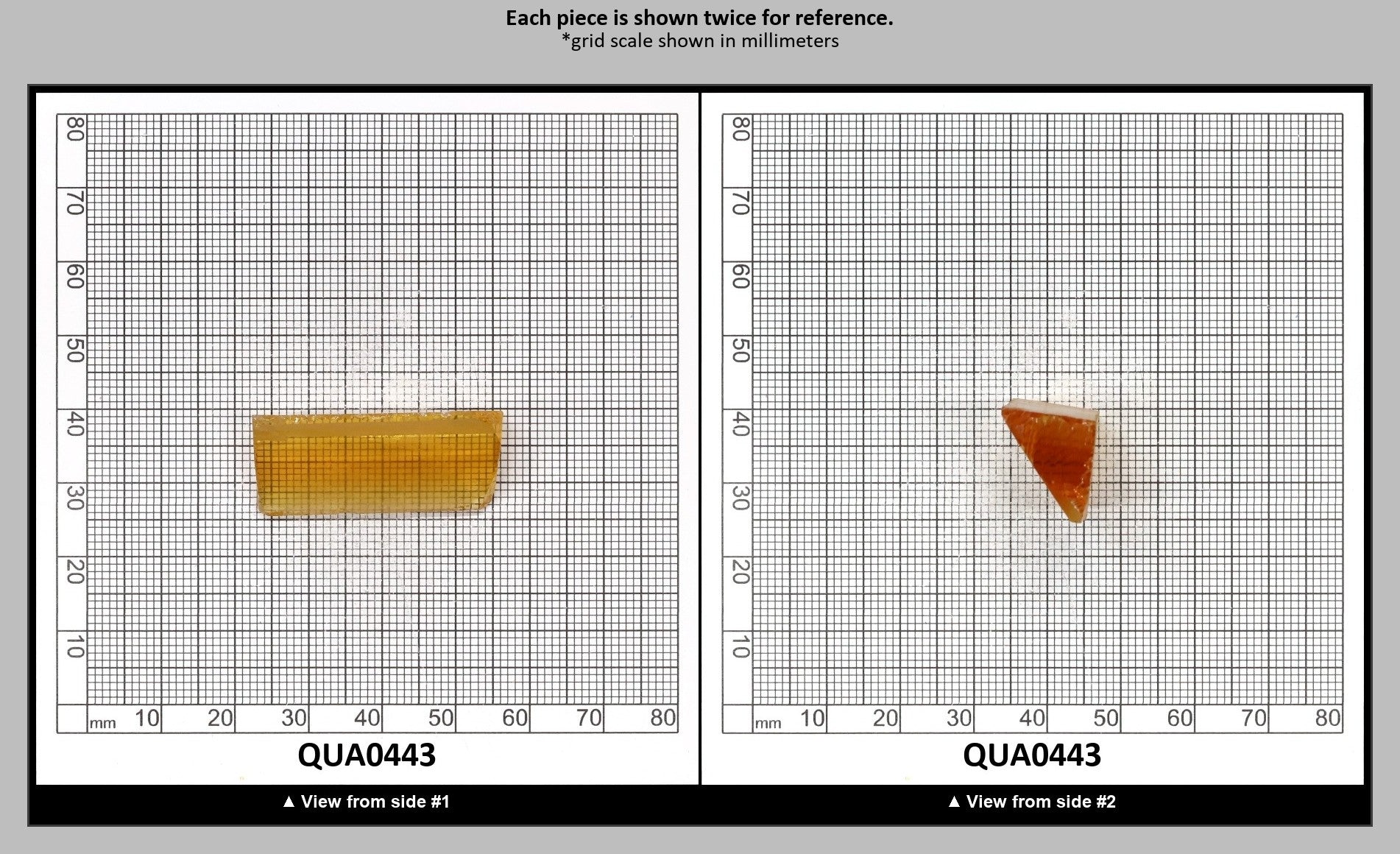 Citrine Hydrothermal Synthetic Quartz - Lab Created Faceting Rough : QUA0443