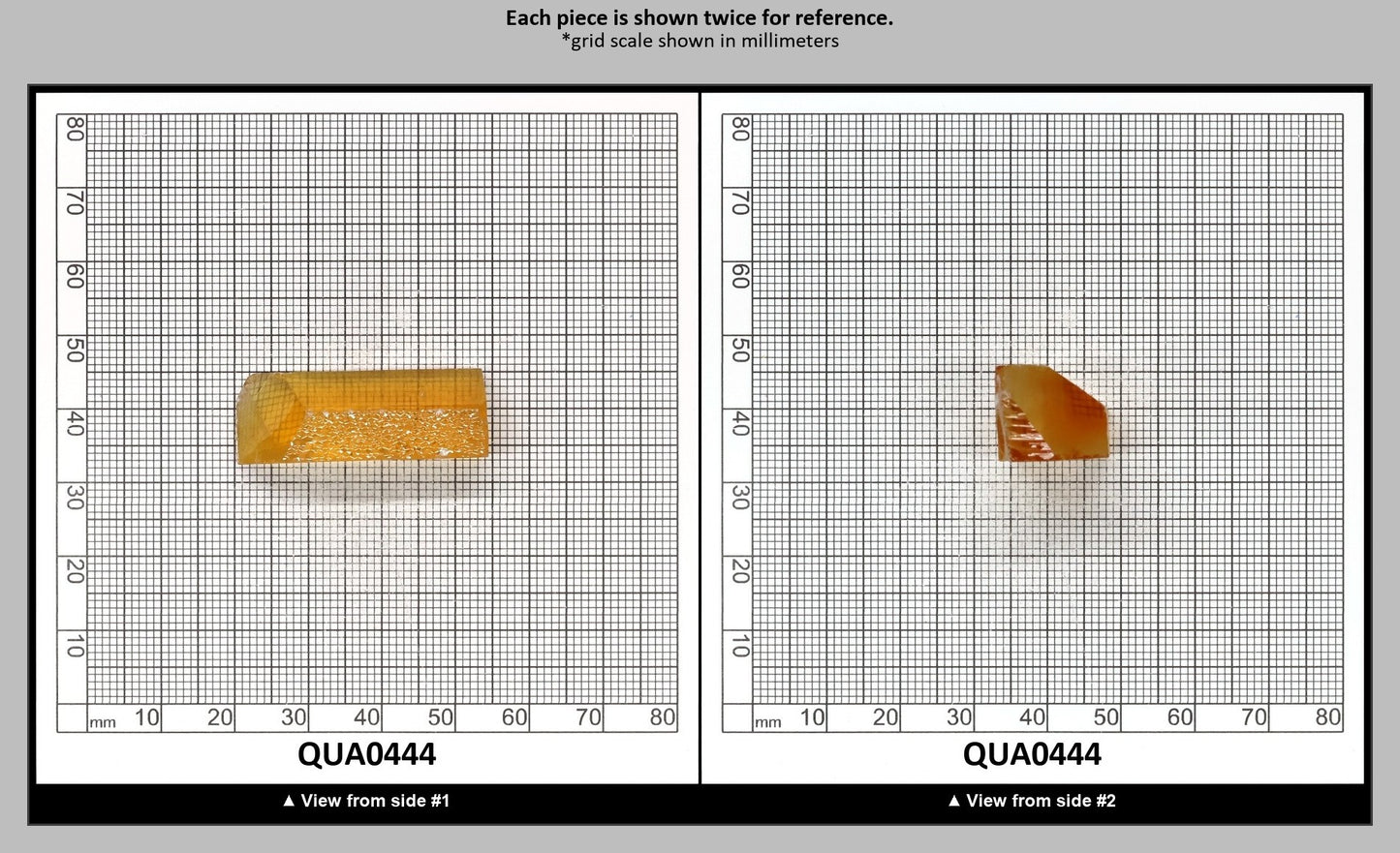 Citrine Hydrothermal Synthetic Quartz - Lab Created Faceting Rough : QUA0444