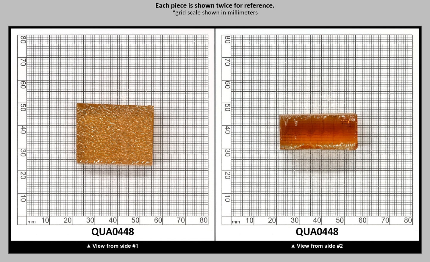 Citrine Hydrothermal Synthetic Quartz - Lab Created Faceting Rough : QUA0448