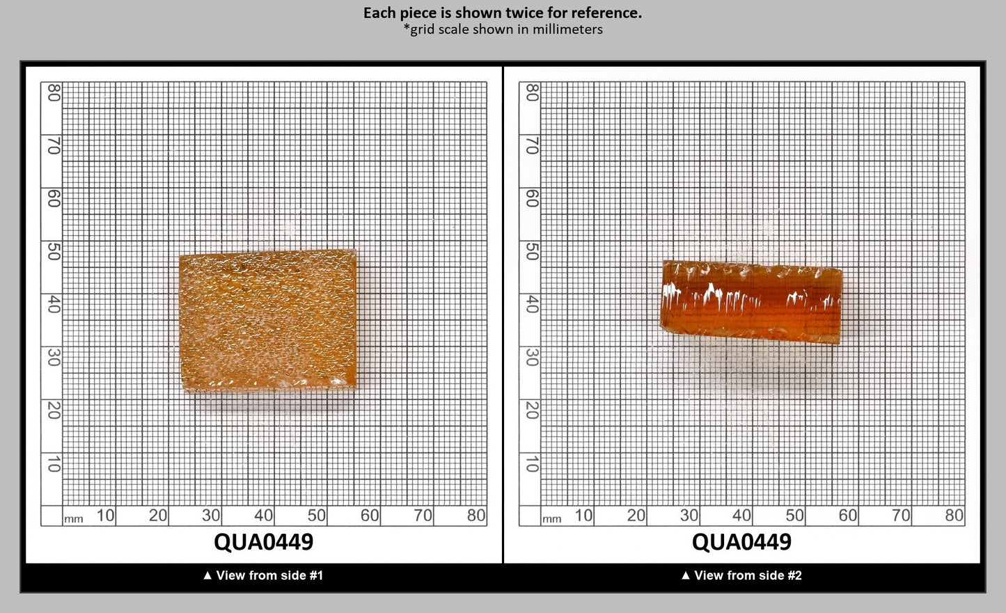 Citrine Hydrothermal Synthetic Quartz - Lab Created Faceting Rough : QUA0449