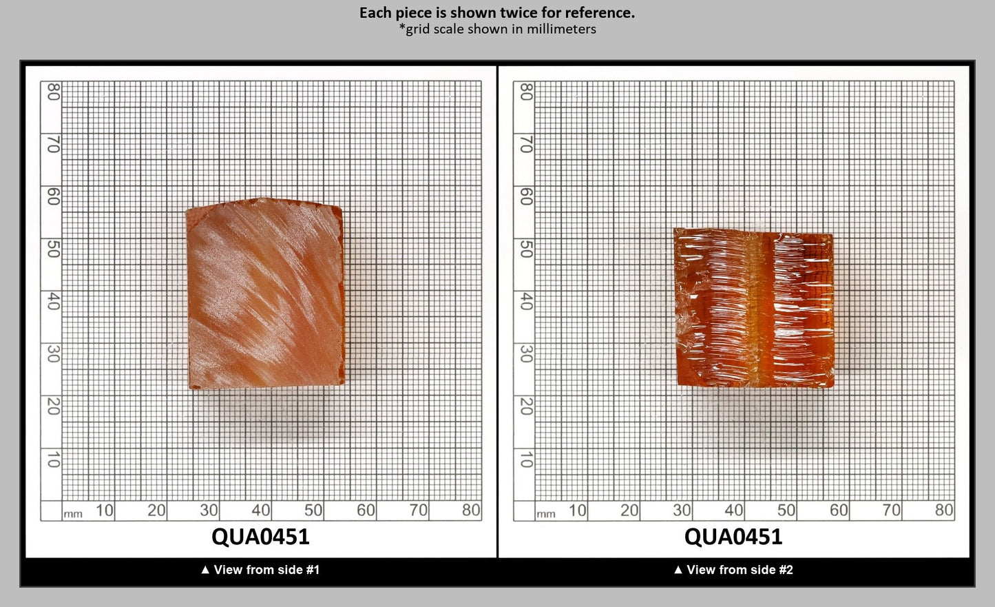 Citrine Hydrothermal Synthetic Quartz - Lab Created Faceting Rough : QUA0451
