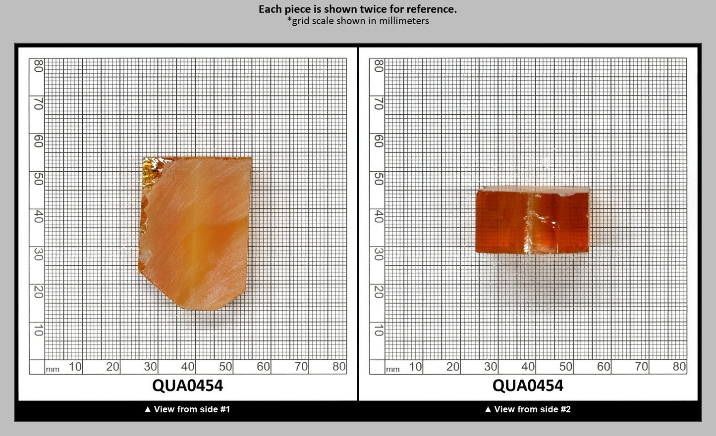 Citrine Hydrothermal Synthetic Quartz - Lab Created Faceting Rough : QUA0454