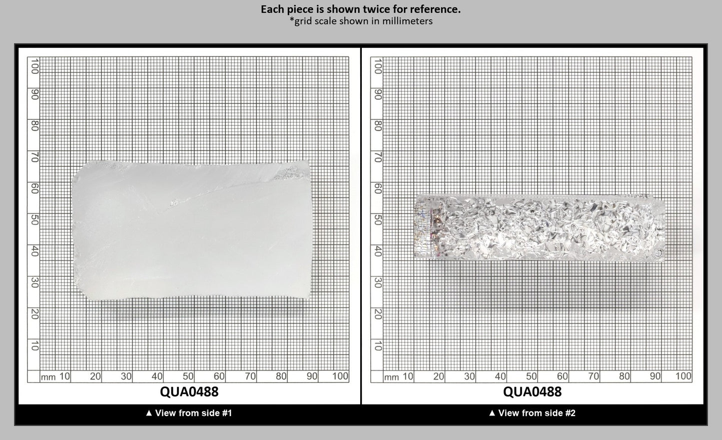Clear Hydrothermal Synthetic Quartz - Lab Created Faceting Rough : QUA0488