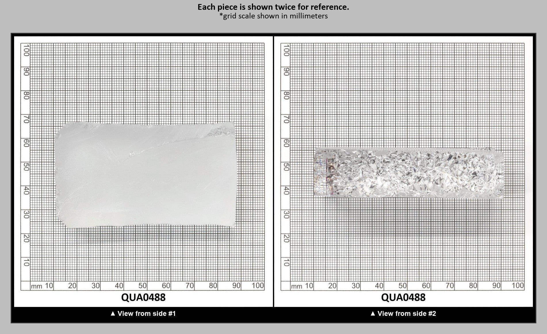 Clear Hydrothermal Synthetic Quartz - Lab Created Faceting Rough : QUA0488