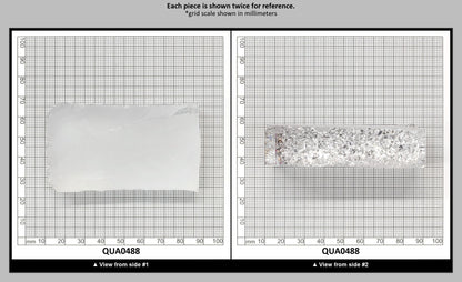 Clear Hydrothermal Synthetic Quartz - Lab Created Faceting Rough : QUA0488