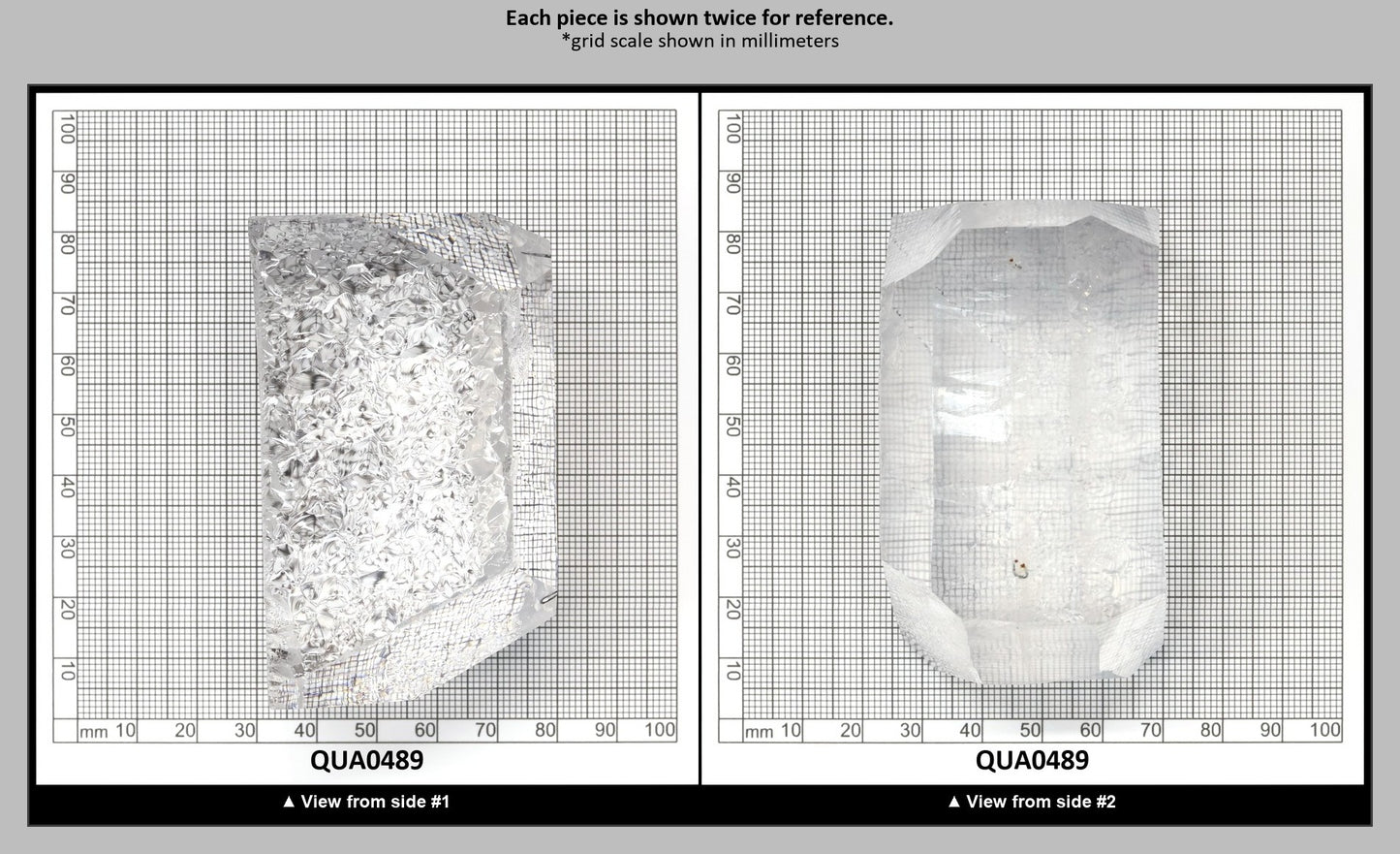 Clear Hydrothermal Synthetic Quartz - Lab Created Faceting Rough : QUA0489