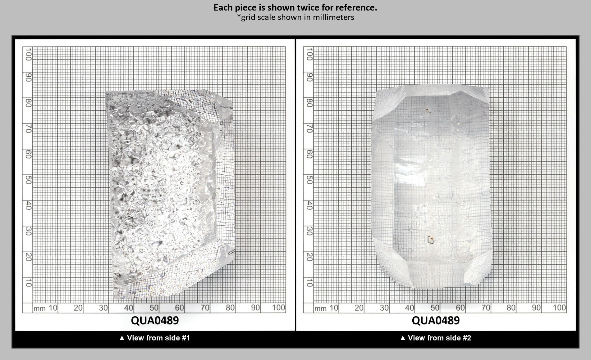 Clear Hydrothermal Synthetic Quartz - Lab Created Faceting Rough : QUA0489