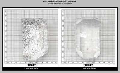 Clear Hydrothermal Synthetic Quartz - Lab Created Faceting Rough : QUA0489