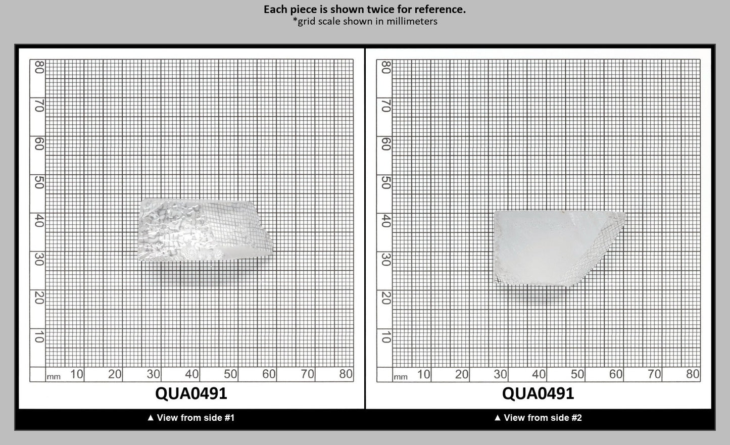 Clear Hydrothermal Synthetic Quartz - Lab Created Faceting Rough : QUA0491