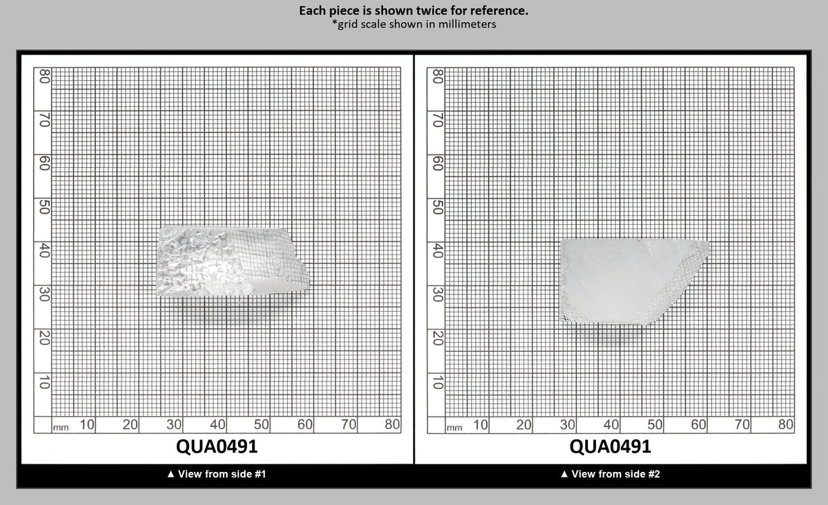 Clear Hydrothermal Synthetic Quartz - Lab Created Faceting Rough : QUA0491