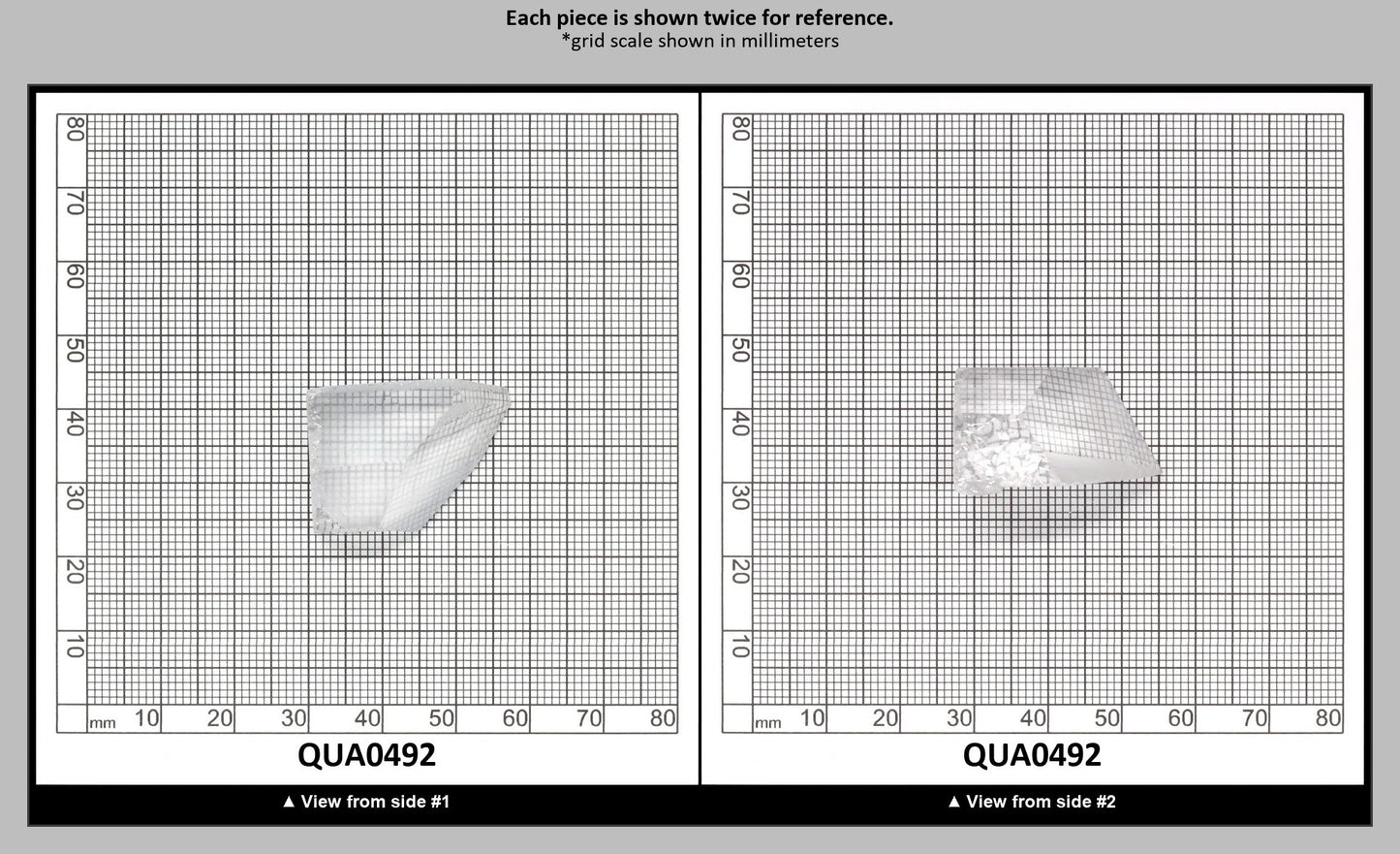 Clear Hydrothermal Synthetic Quartz - Lab Created Faceting Rough : QUA0492