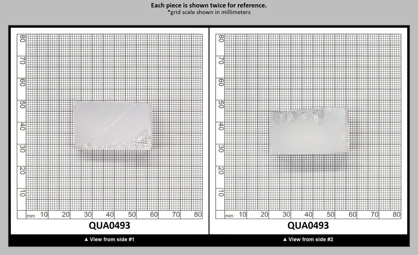 Clear Hydrothermal Synthetic Quartz - Lab Created Faceting Rough : QUA0493