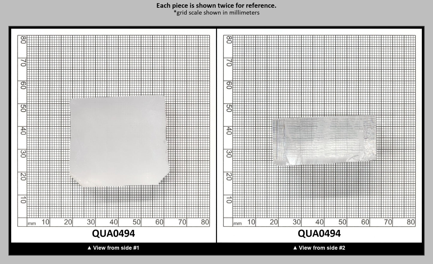 Clear Hydrothermal Synthetic Quartz - Lab Created Faceting Rough : QUA0494