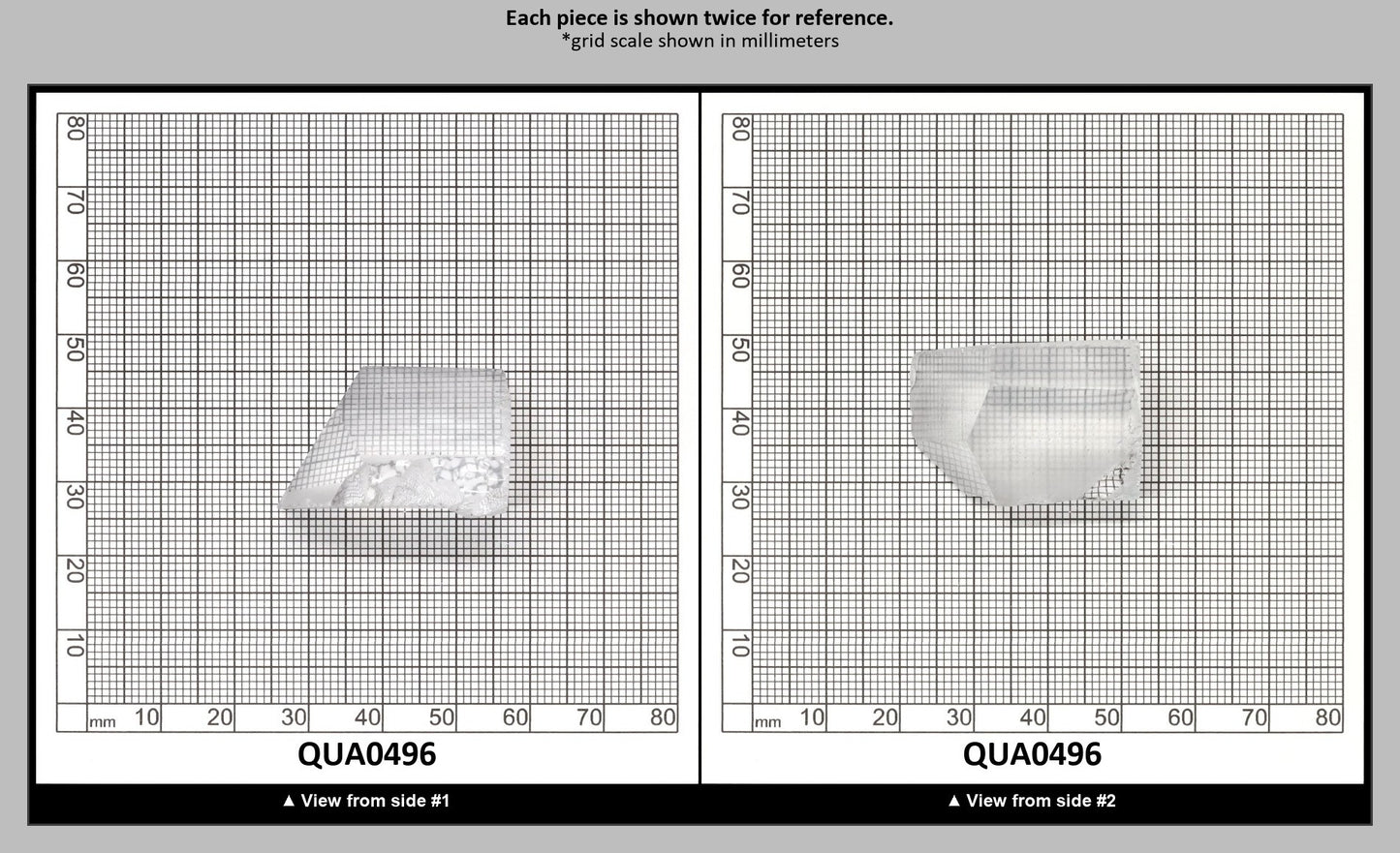 Clear Hydrothermal Synthetic Quartz - Lab Created Faceting Rough : QUA0496