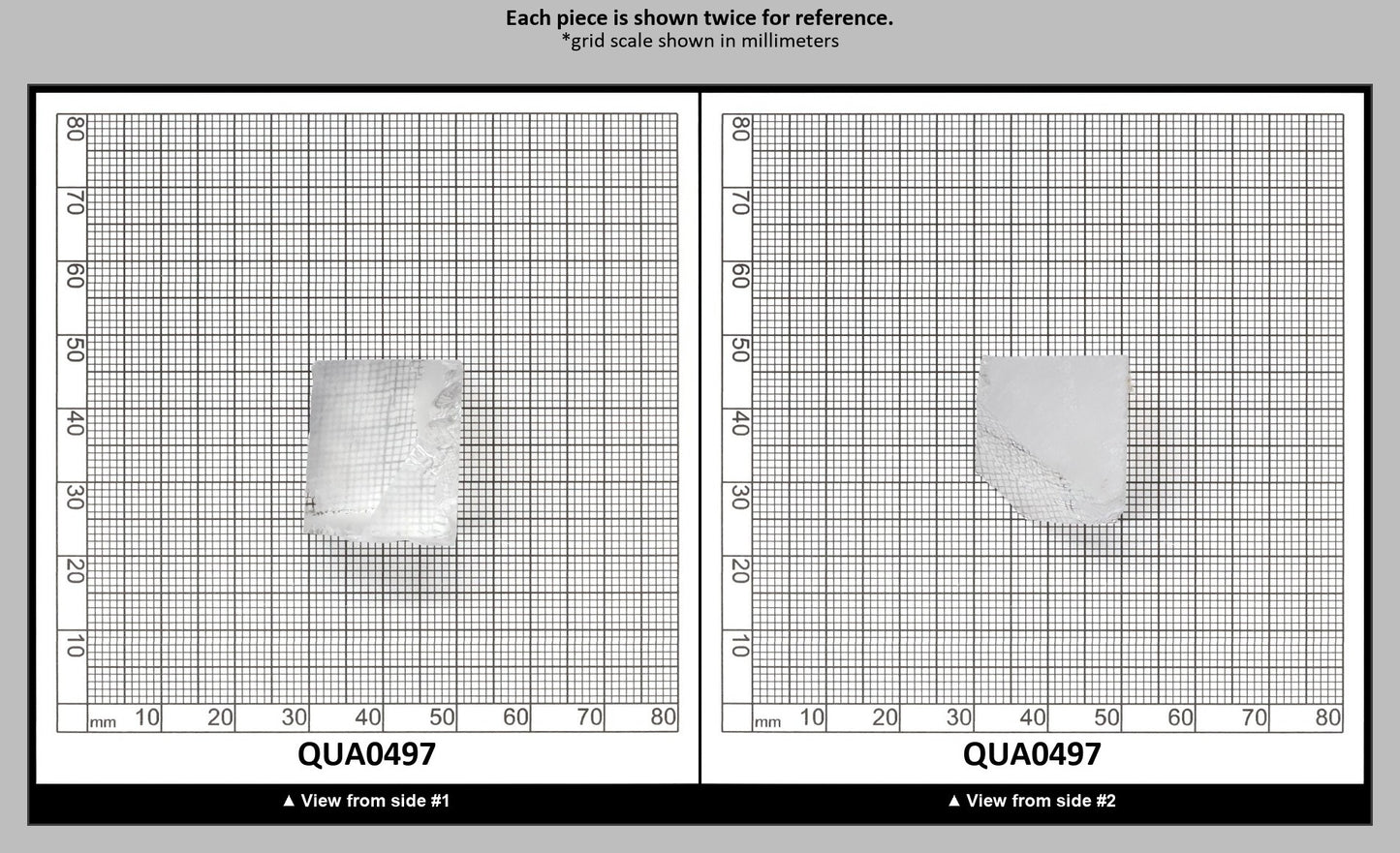 Clear Hydrothermal Synthetic Quartz - Lab Created Faceting Rough : QUA0497