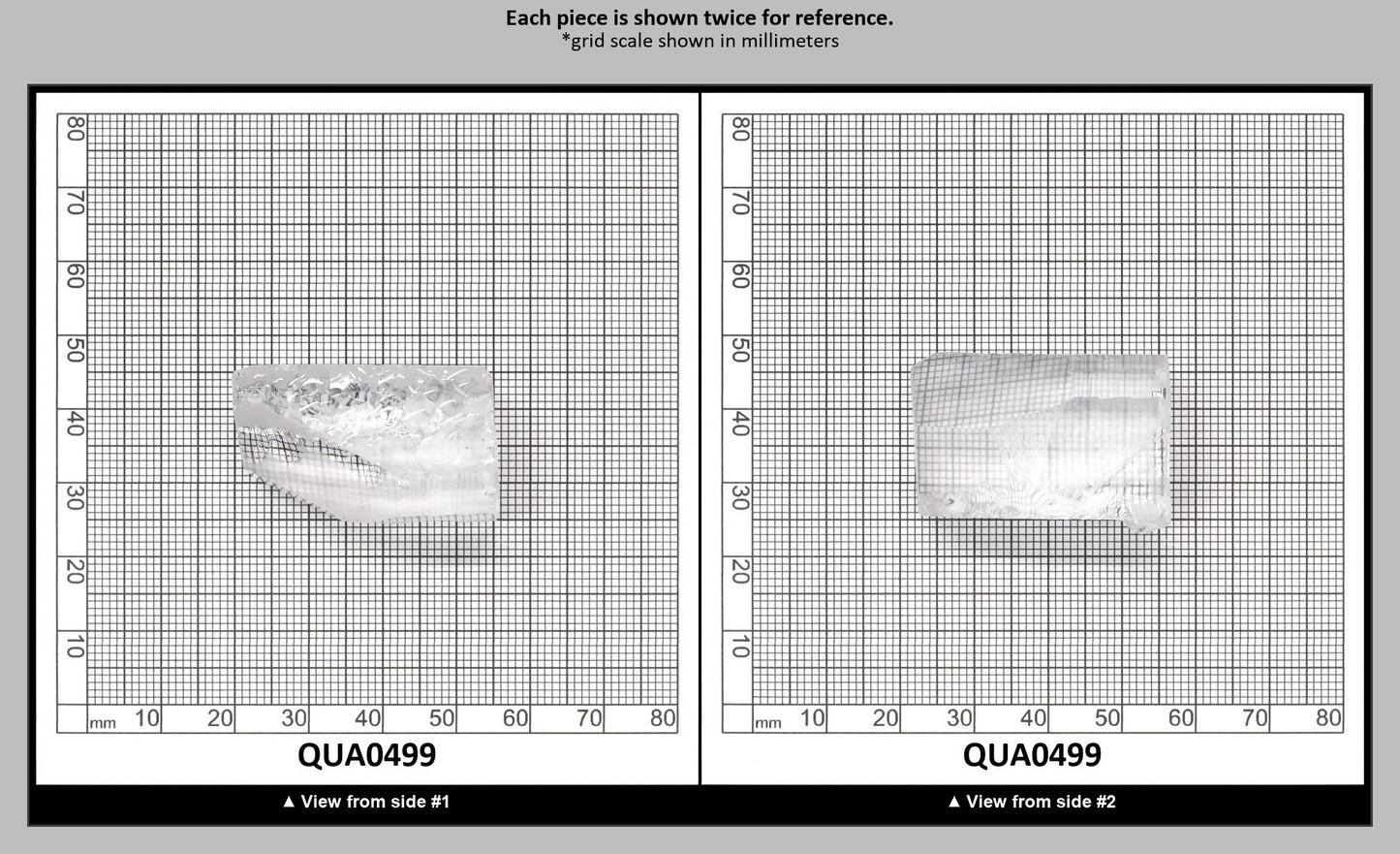 Clear Hydrothermal Synthetic Quartz - Lab Created Faceting Rough : QUA0499