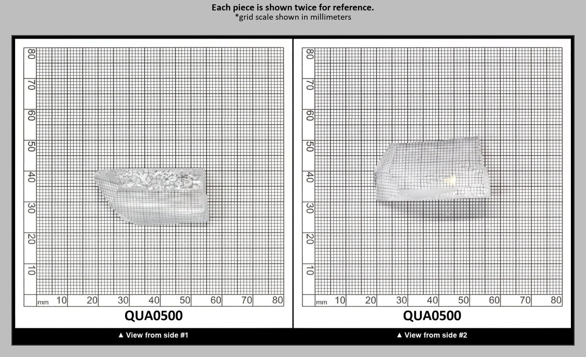 Clear Hydrothermal Synthetic Quartz - Lab Created Faceting Rough : QUA0500