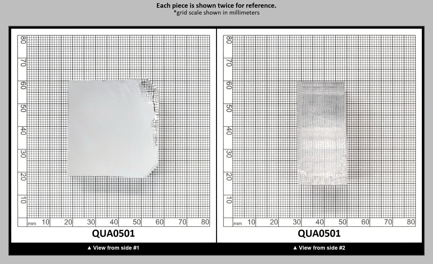 Clear Hydrothermal Synthetic Quartz - Lab Created Faceting Rough : QUA0501