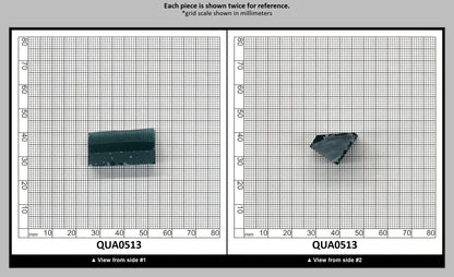 London Blue Hydrothermal Synthetic Quartz - Lab Created Faceting Rough : QUA0513