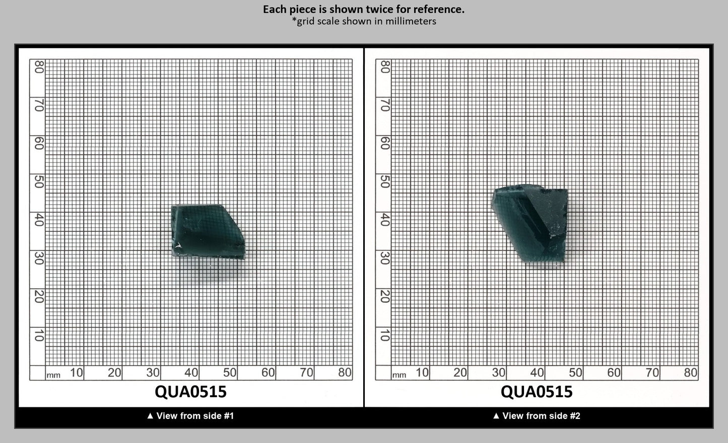 London Blue Hydrothermal Synthetic Quartz - Lab Created Faceting Rough : QUA0515