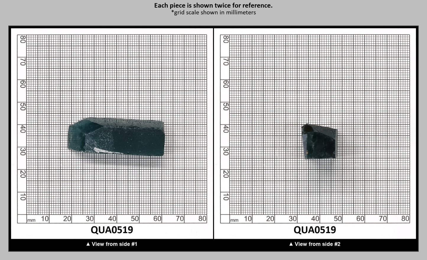 London Blue Hydrothermal Synthetic Quartz - Lab Created Faceting Rough : QUA0519