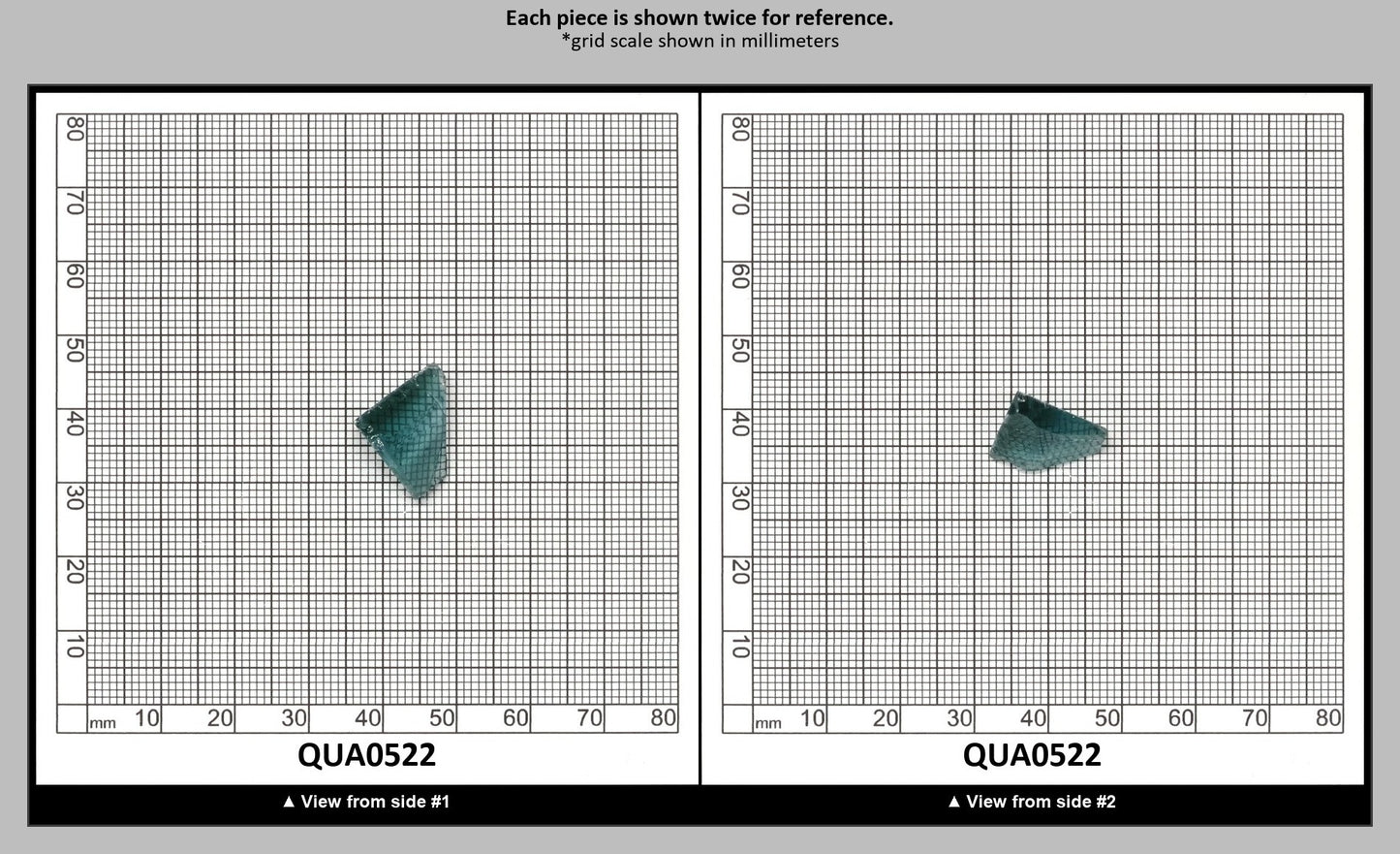 London Blue Hydrothermal Synthetic Quartz - Lab Created Faceting Rough : QUA0522