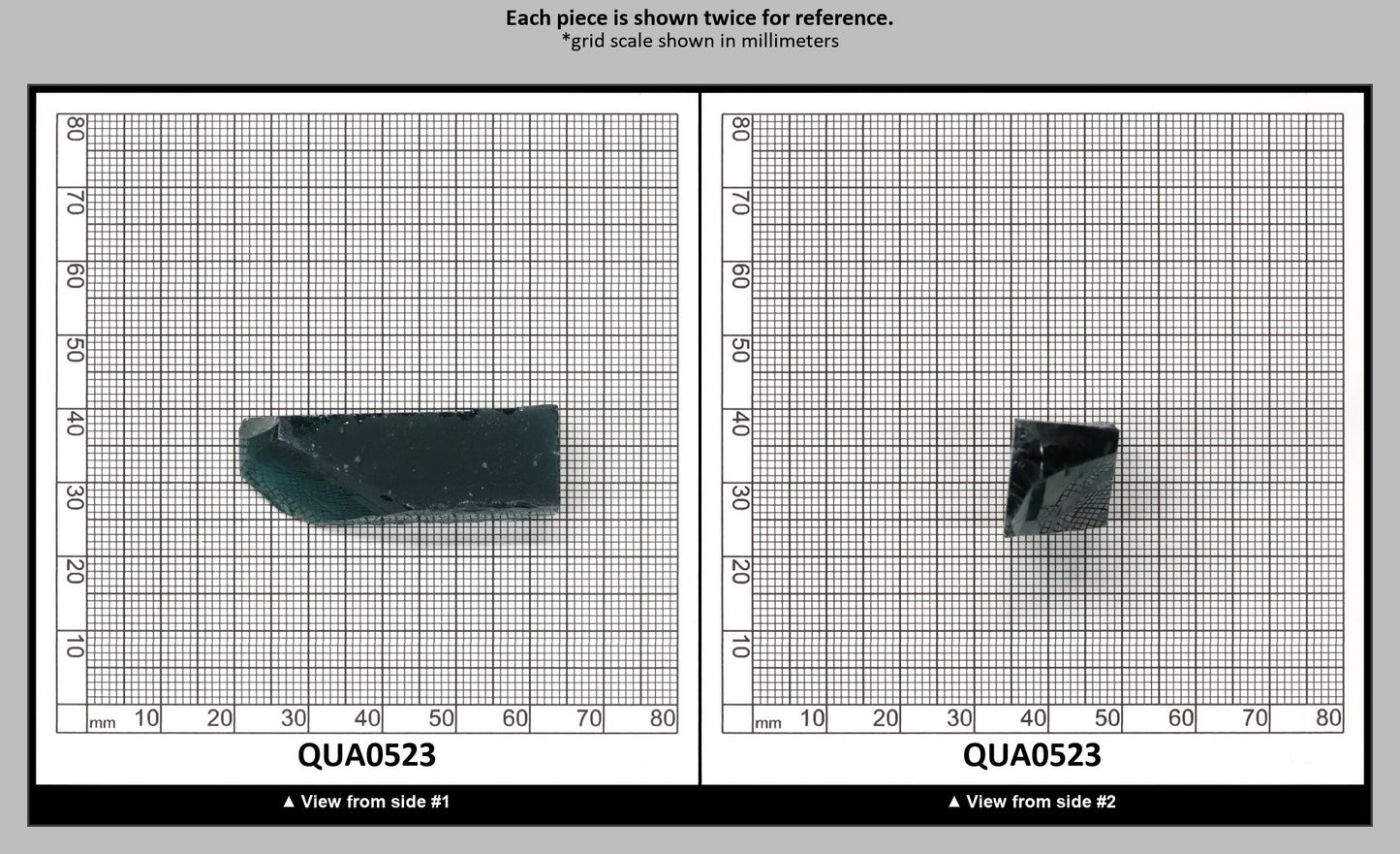 London Blue Hydrothermal Synthetic Quartz - Lab Created Faceting Rough : QUA0523