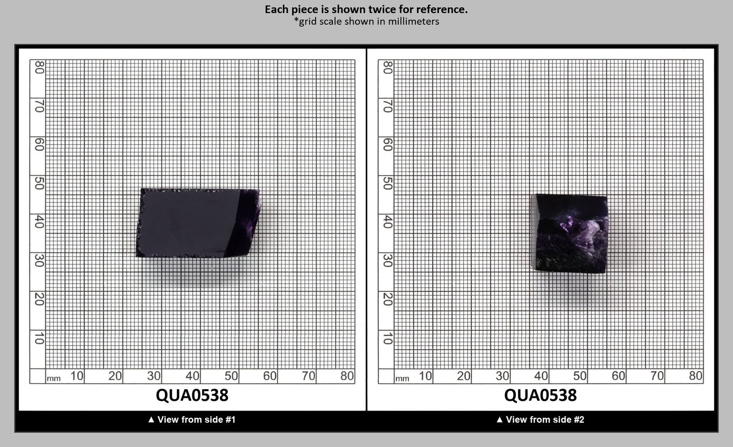 Amethyst Hydrothermal Synthetic Quartz - Lab Created Faceting Rough : QUA0538