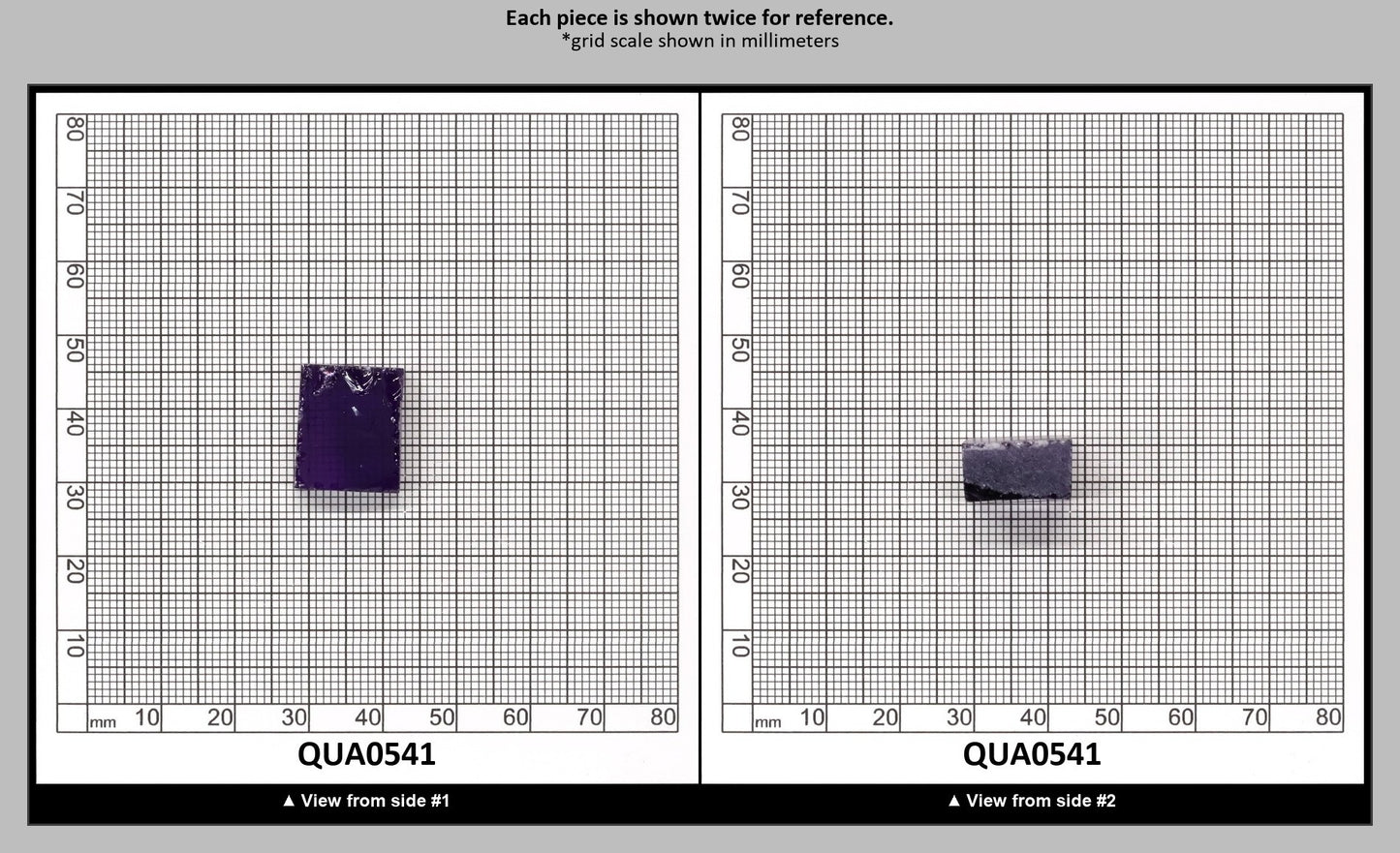 Amethyst Hydrothermal Synthetic Quartz - Lab Created Faceting Rough : QUA0541