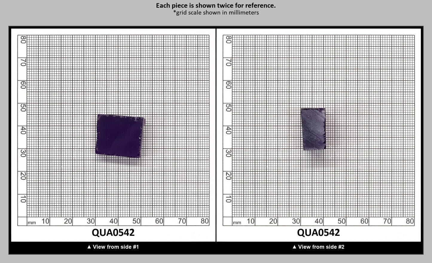Amethyst Hydrothermal Synthetic Quartz - Lab Created Faceting Rough : QUA0542