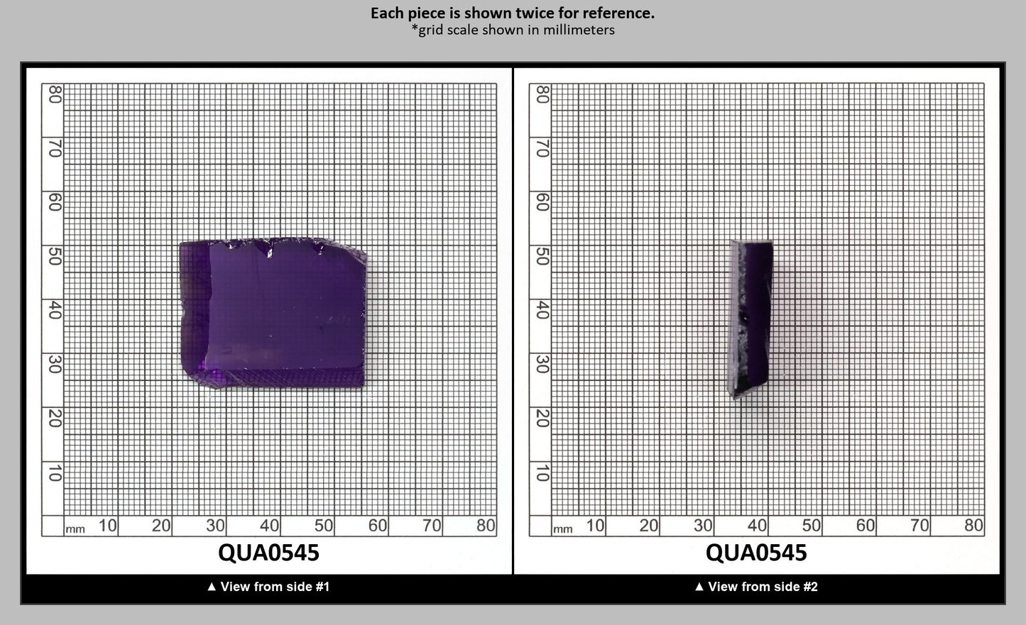 Amethyst Hydrothermal Synthetic Quartz - Lab Created Faceting Rough : QUA0545