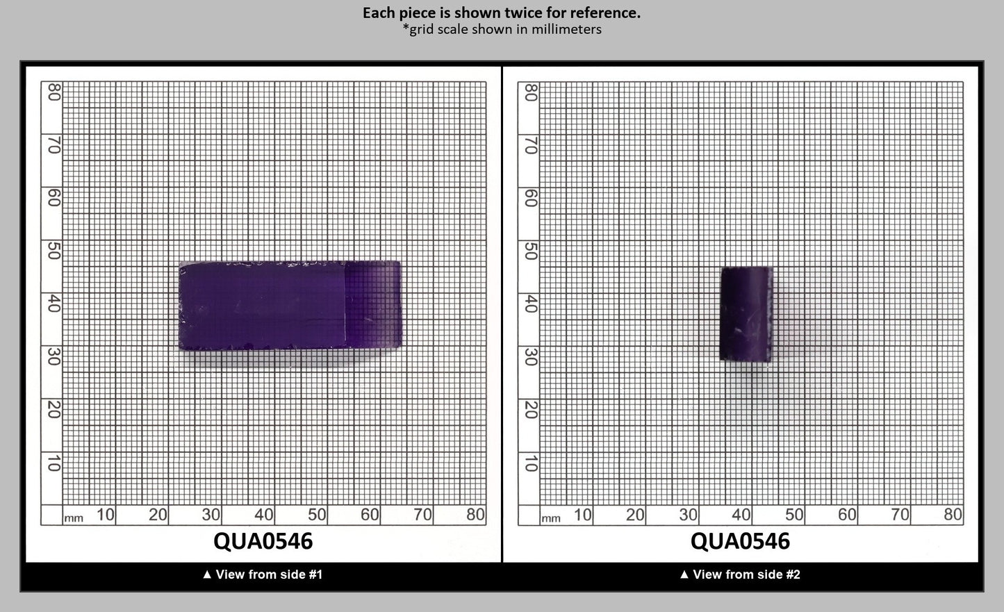 Amethyst Hydrothermal Synthetic Quartz - Lab Created Faceting Rough : QUA0546
