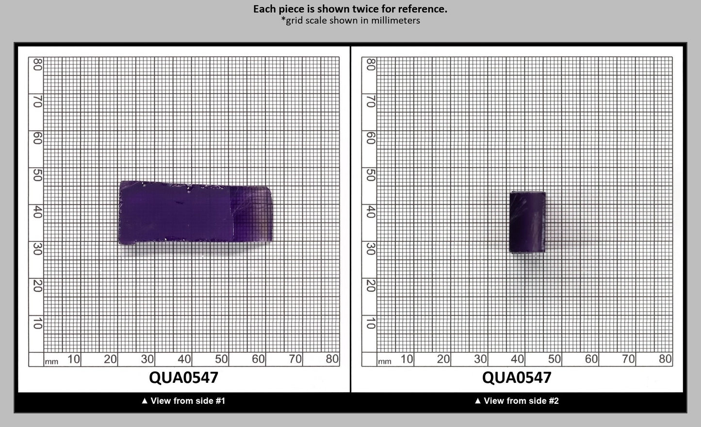 Amethyst Hydrothermal Synthetic Quartz - Lab Created Faceting Rough : QUA0547