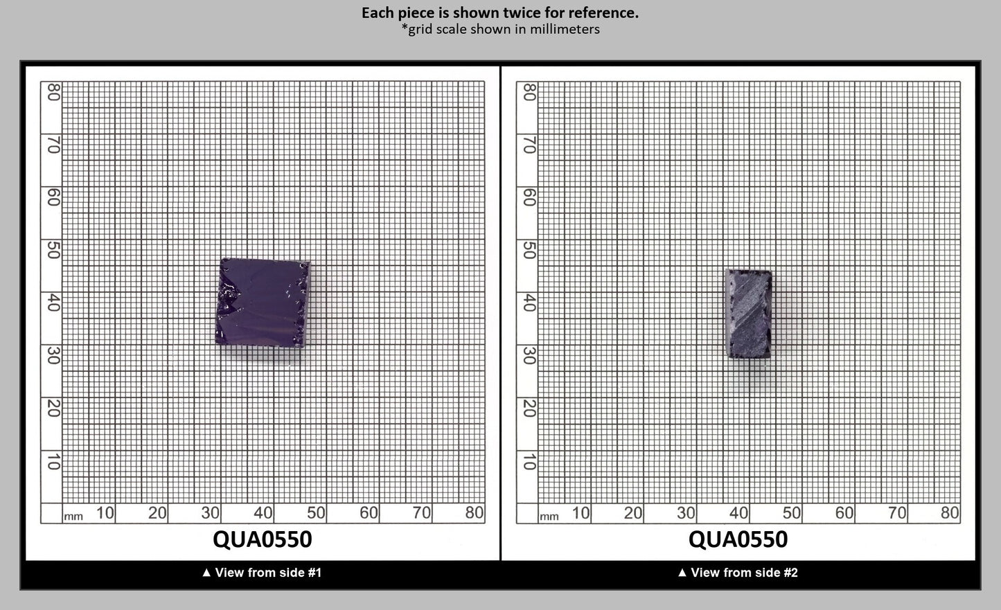 Amethyst Hydrothermal Synthetic Quartz - Lab Created Faceting Rough : QUA0550