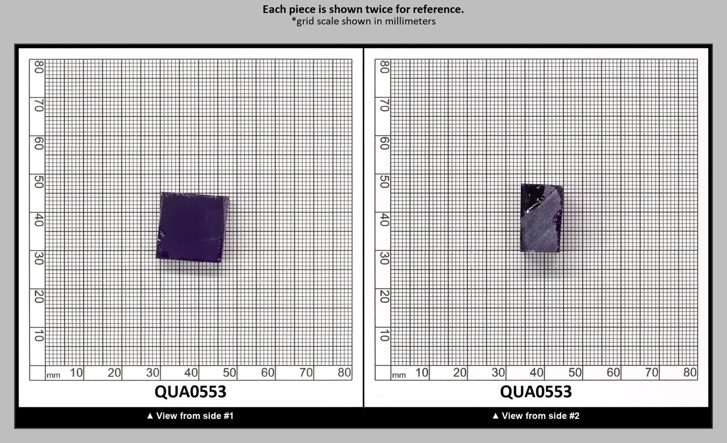 Amethyst Hydrothermal Synthetic Quartz - Lab Created Faceting Rough : QUA0553