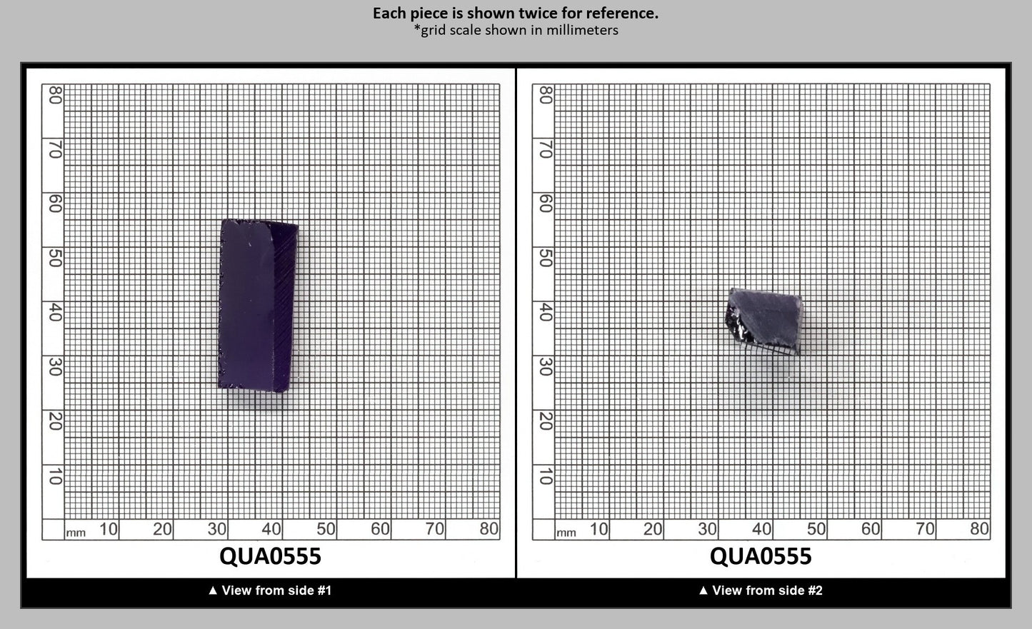Amethyst Hydrothermal Synthetic Quartz - Lab Created Faceting Rough : QUA0555