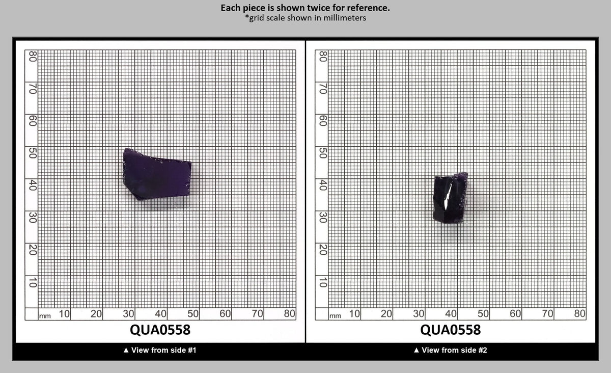 Medium Amethyst Hydrothermal Synthetic Quartz - Lab Created Faceting Rough : QUA0558