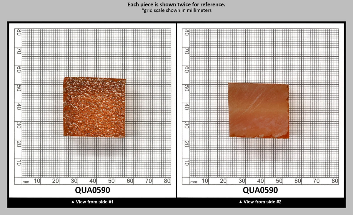 Light Citrine Hydrothermal Synthetic Quartz - Lab Created Faceting Rough : QUA0590